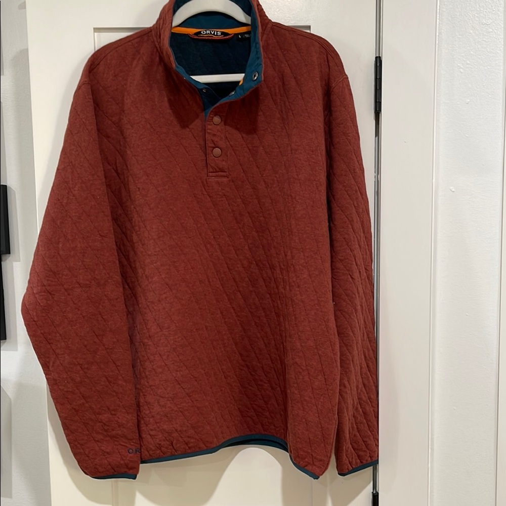 Men's Rust Quilted Shirt